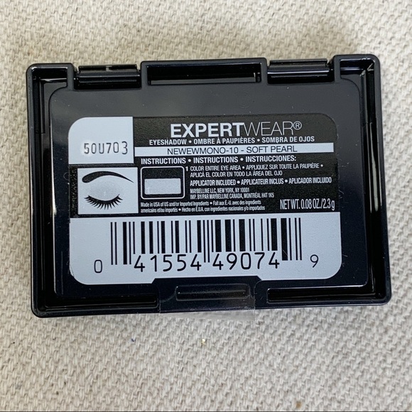 Maybelline New York Expert Wear Eyeshadow, Soft Pearl, 0.08 oz. NEW - Picture 4 of 5